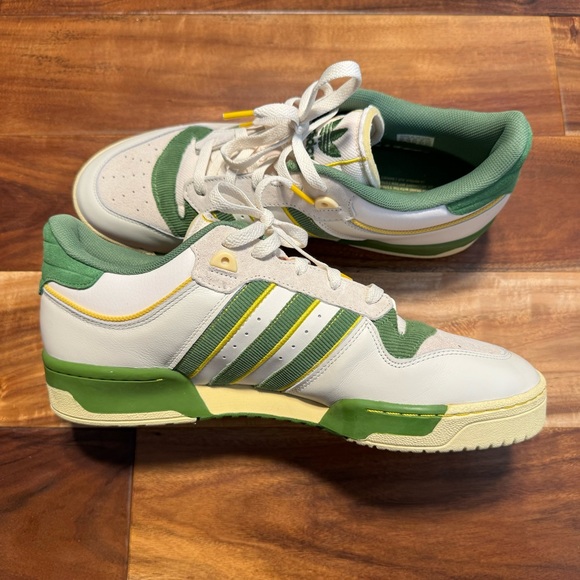 SOLD❗️- Adidas Rivalry Low 86 Crew Green/Hazy Yellow FZ6318 - Size 12.5 - Picture 5 of 16